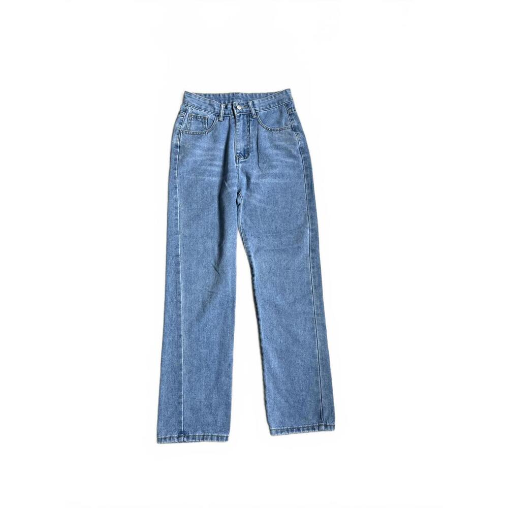 Classic Light Blue Straight Leg Denim Jeans